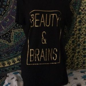 Black tee short sleeve tunic word of mouth size XL